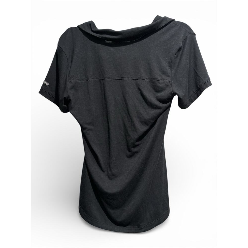 Columbia Omni Wick Black Performance Collared Polo Shirt Women’s Medium Stretch - Picture 4 of 6